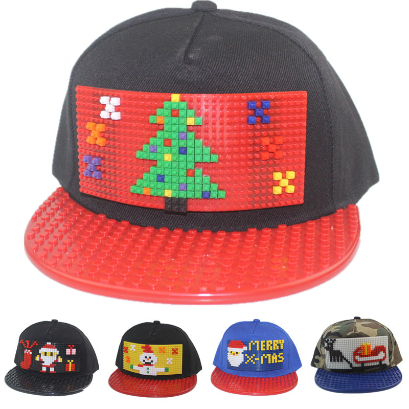 Building Blocks Assembled Baseball Santa Hat