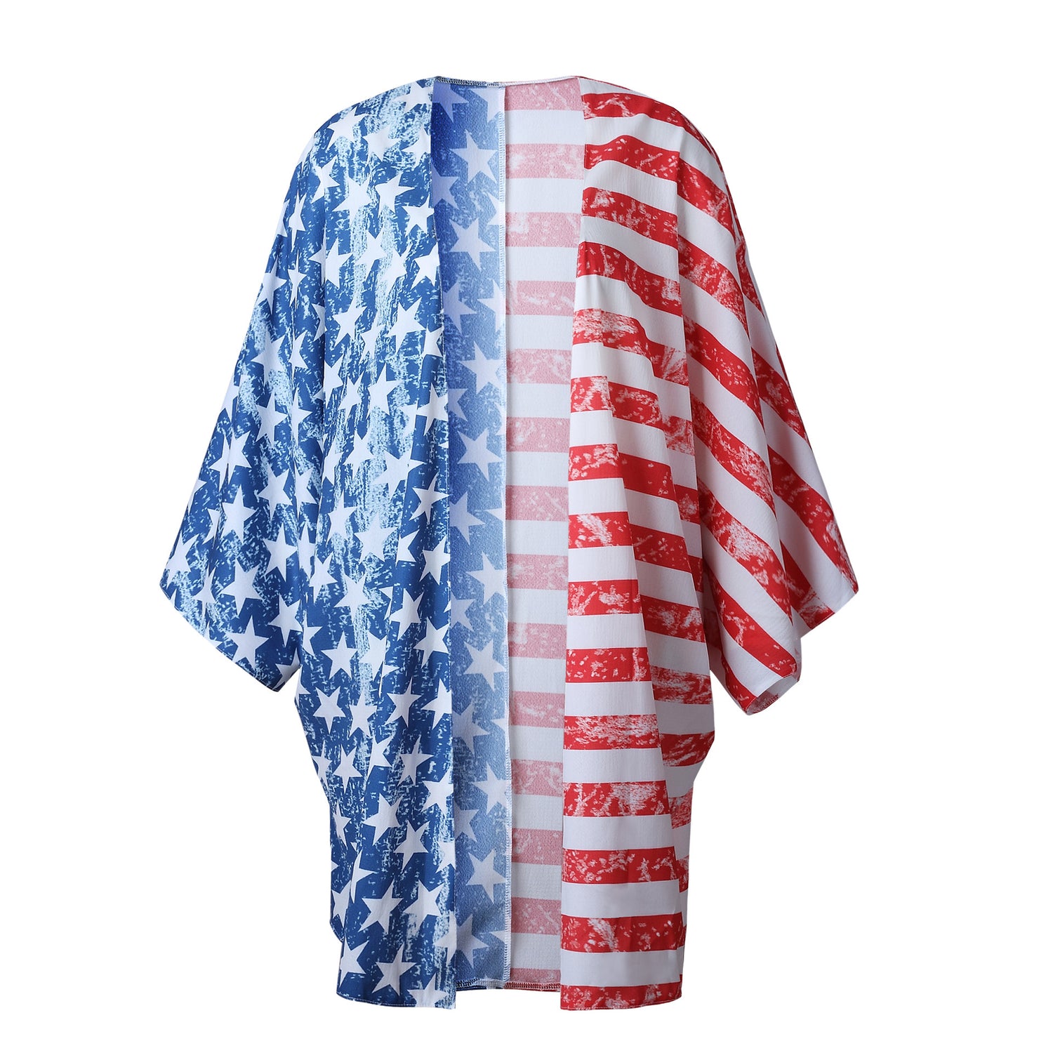 New Independence Day Flag Cardigan Loose Casual Women&