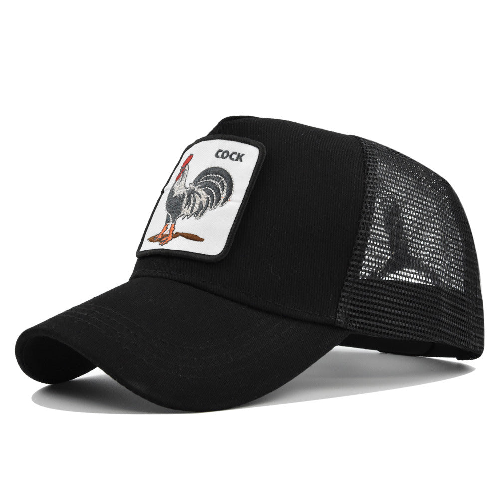Rooster Animal Embroidered Baseball Mesh Hat