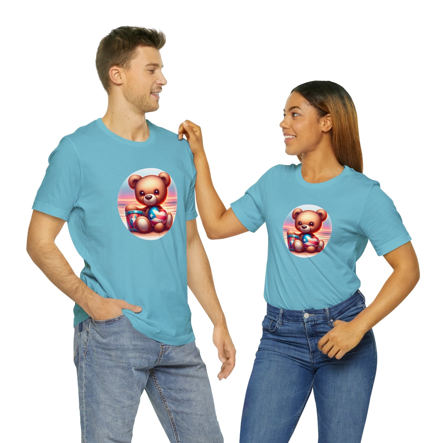 Sunset Teddy Love PR- Unisex Jersey Short Sleeve Tee