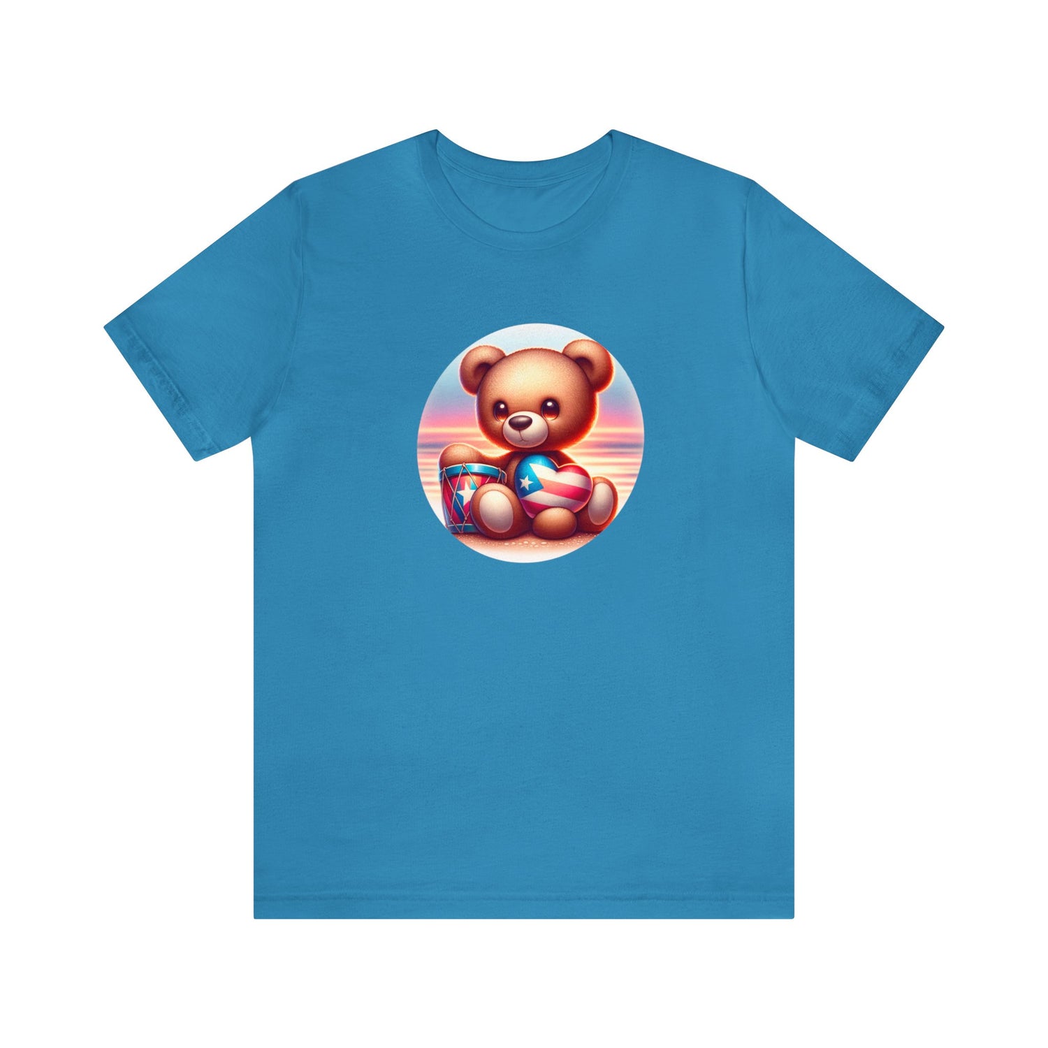 Sunset Teddy Love PR- Unisex Jersey Short Sleeve Tee