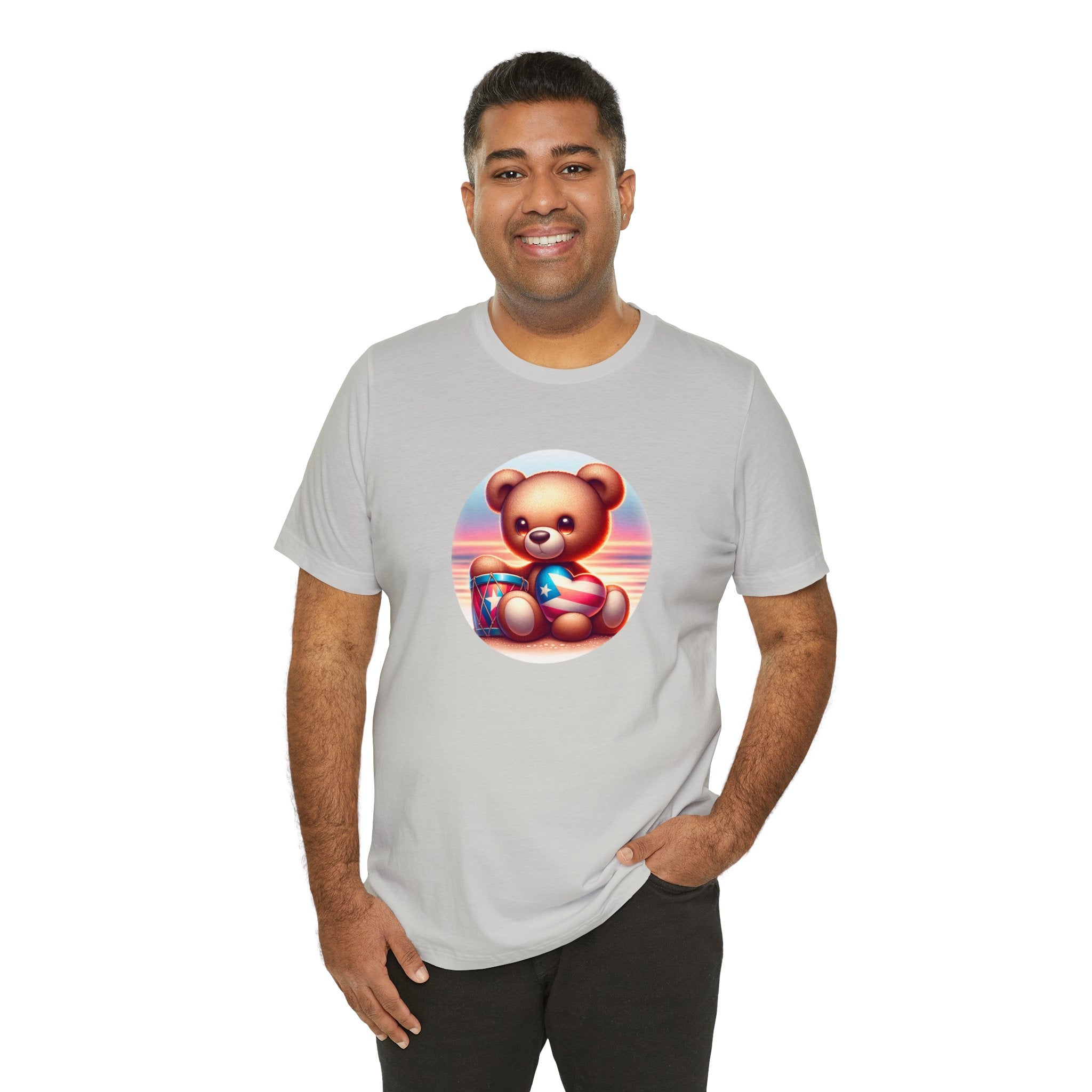 Sunset Teddy Love PR- Unisex Jersey Short Sleeve Tee