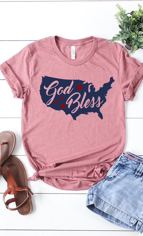 God Bless America PLUS Size Graphic Tee