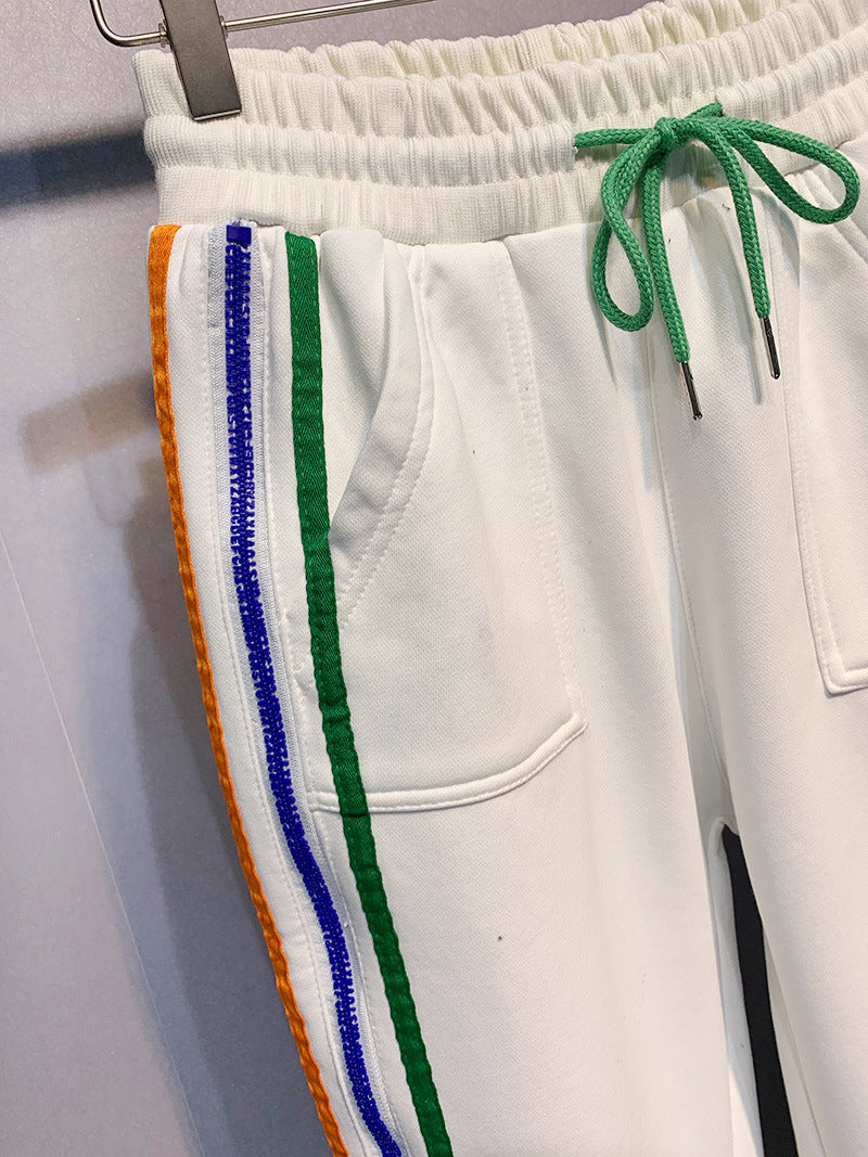 Zippered European cargo trousers