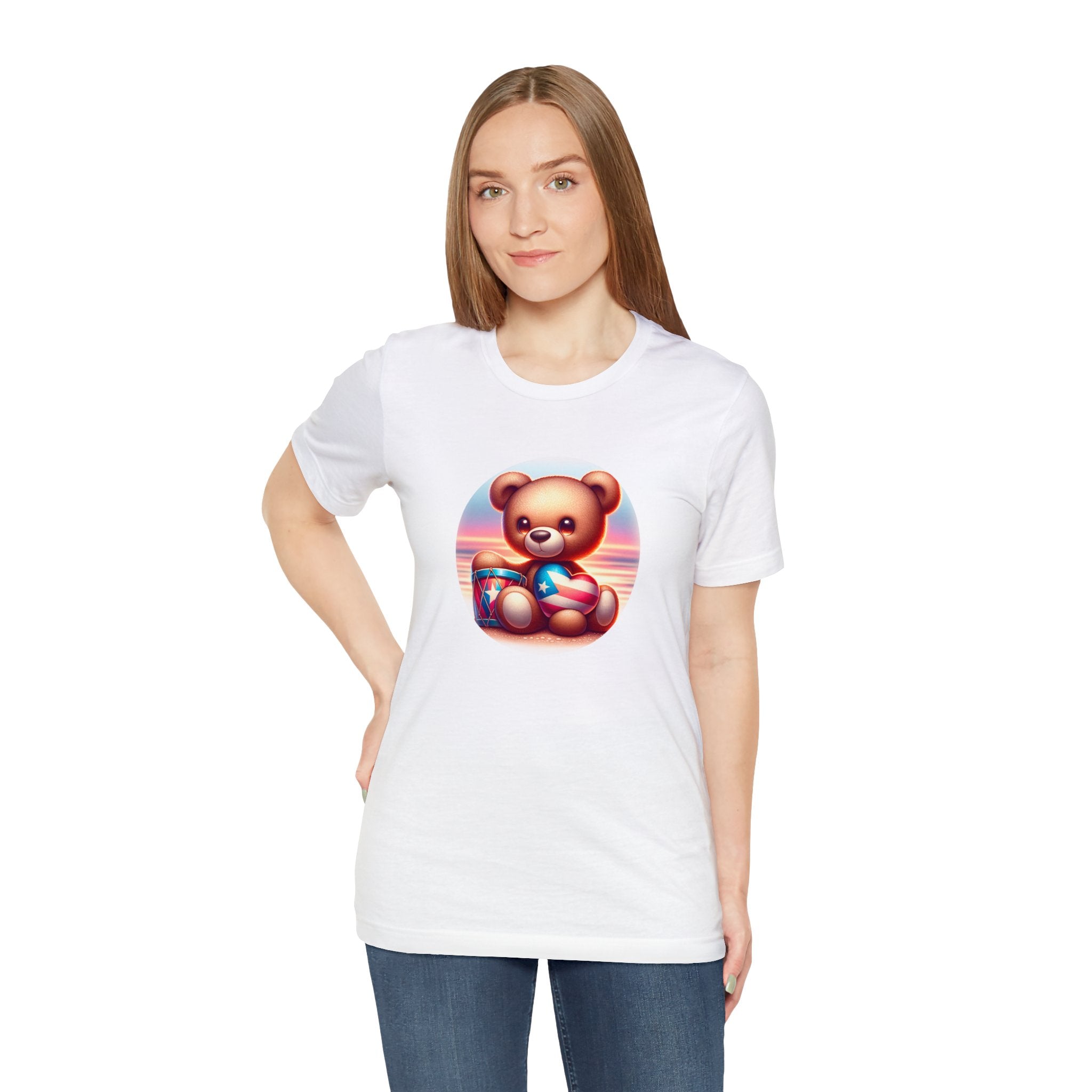 Sunset Teddy Love PR- Unisex Jersey Short Sleeve Tee