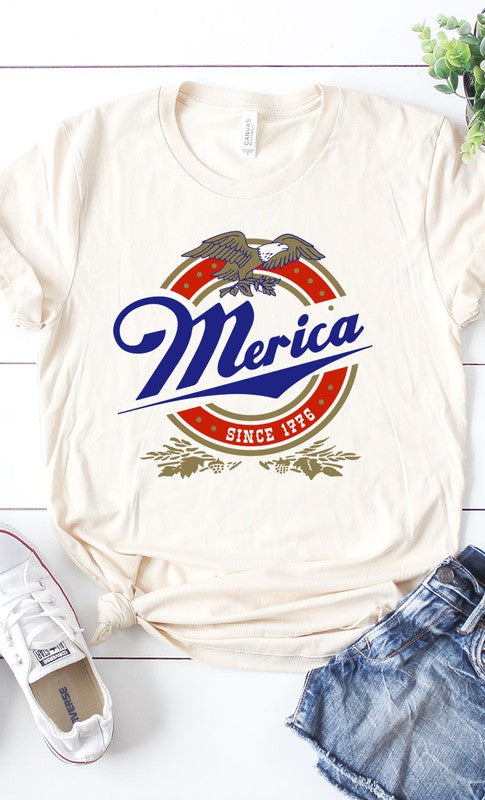 Retro Merica Eagle Plus Size Graphic Tee