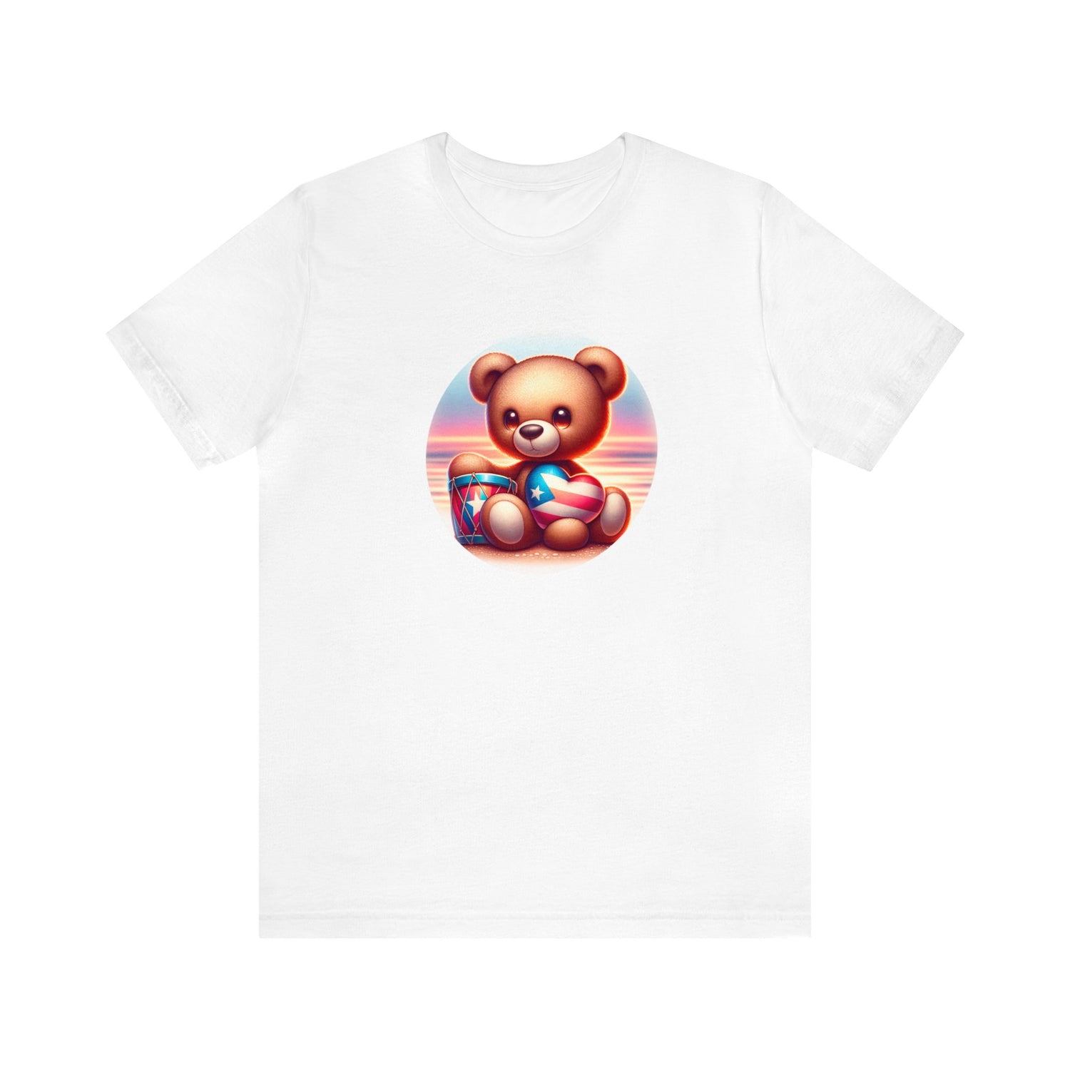 Sunset Teddy Love PR- Unisex Jersey Short Sleeve Tee