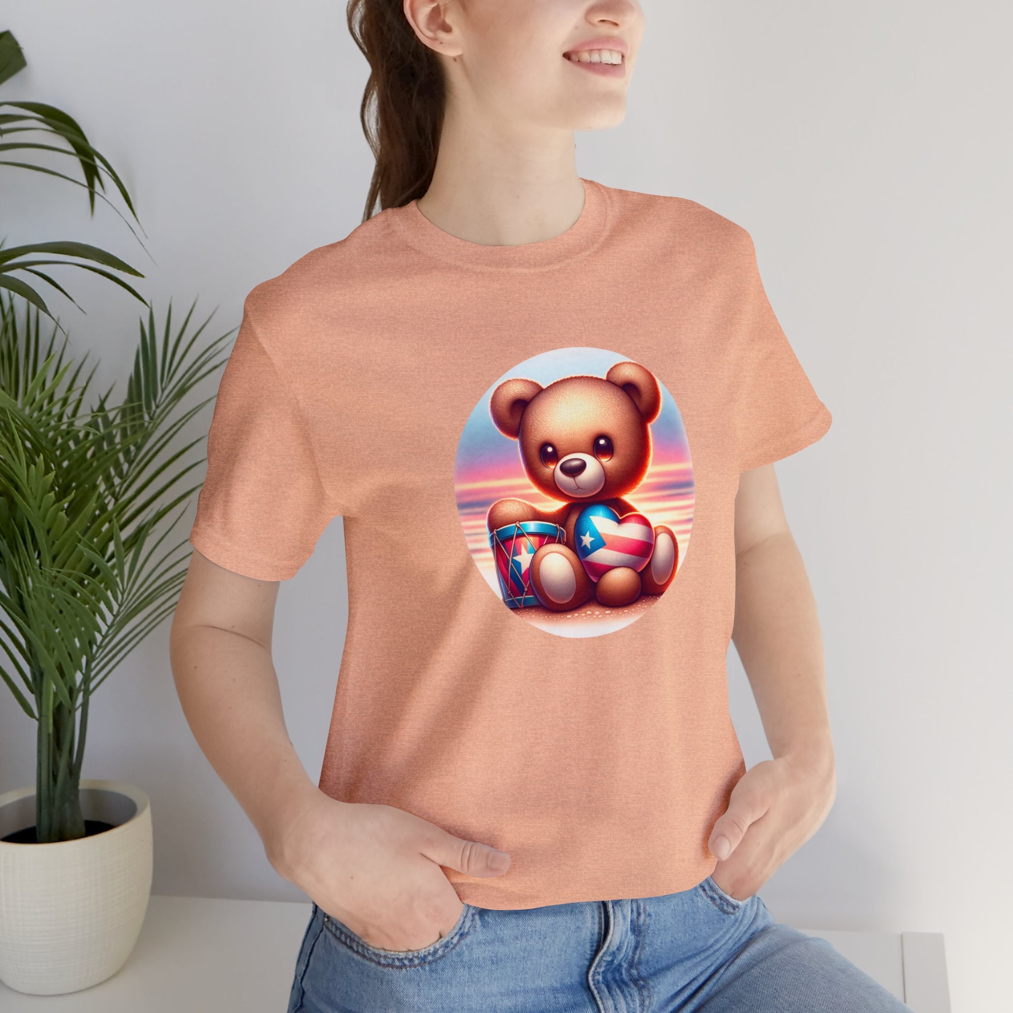 Sunset Teddy Love PR- Unisex Jersey Short Sleeve Tee