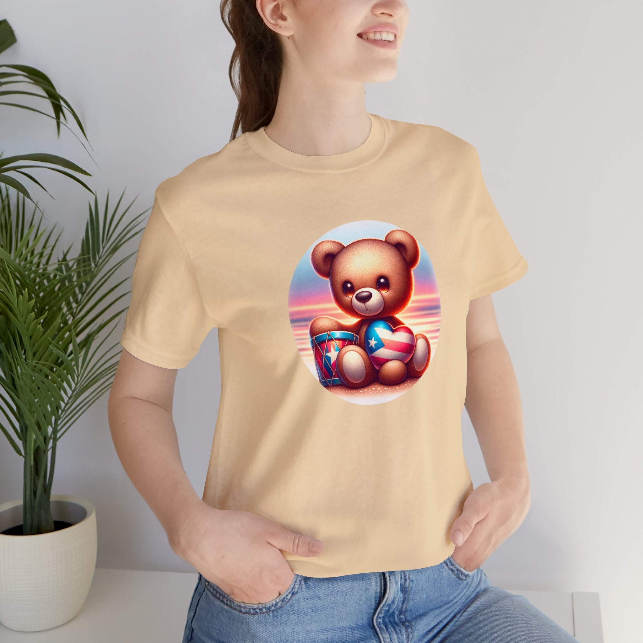 Sunset Teddy Love PR- Unisex Jersey Short Sleeve Tee