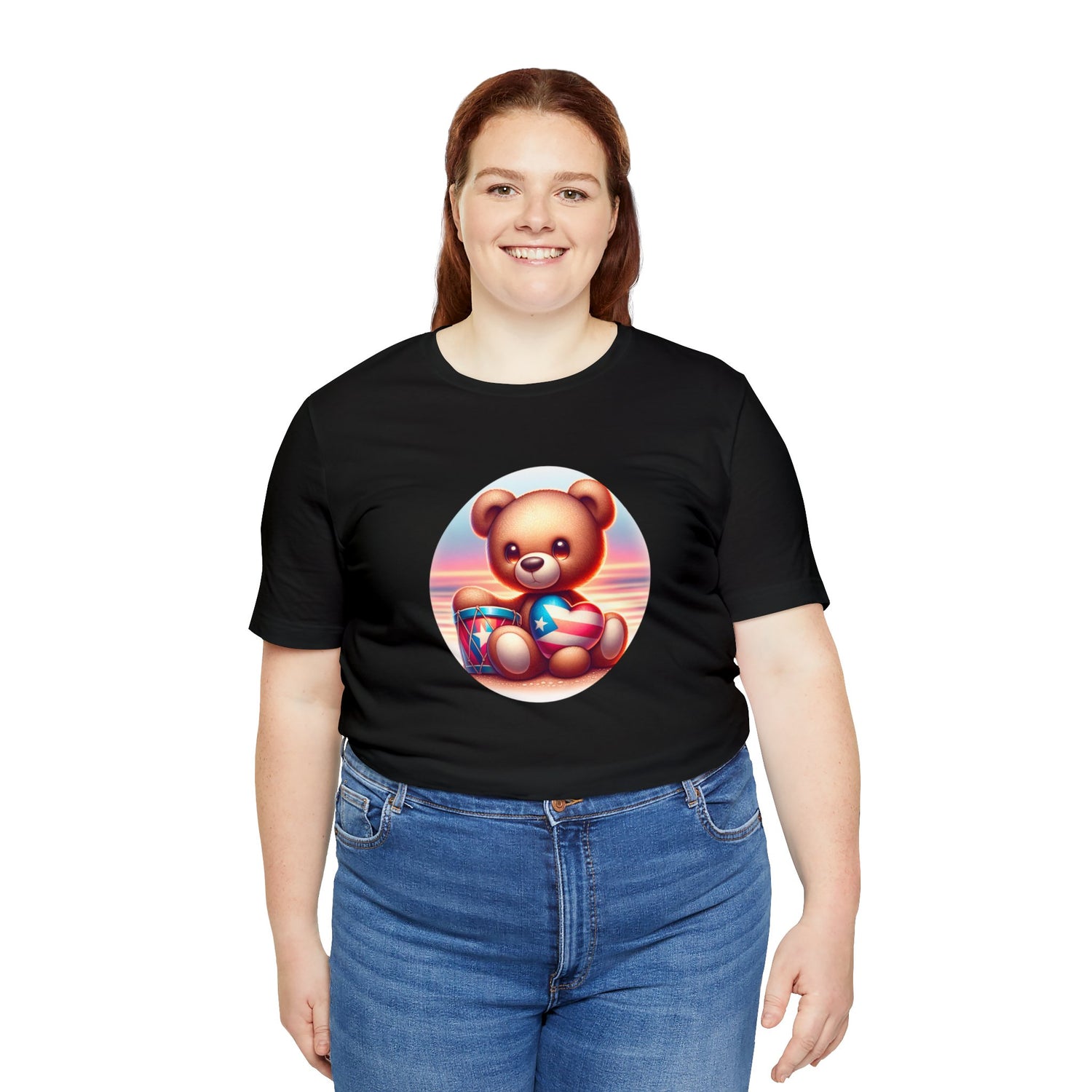 Sunset Teddy Love PR- Unisex Jersey Short Sleeve Tee
