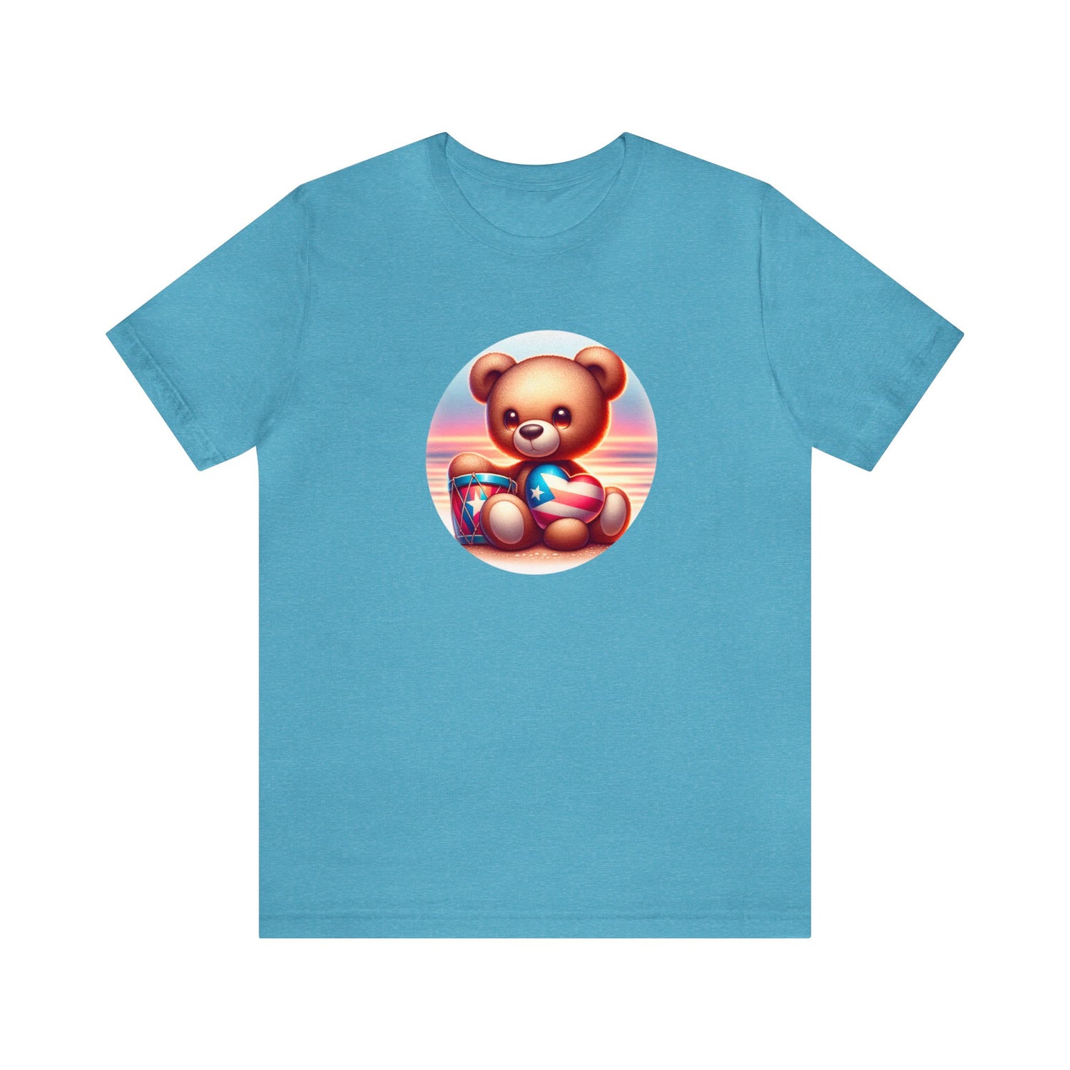 Sunset Teddy Love PR- Unisex Jersey Short Sleeve Tee