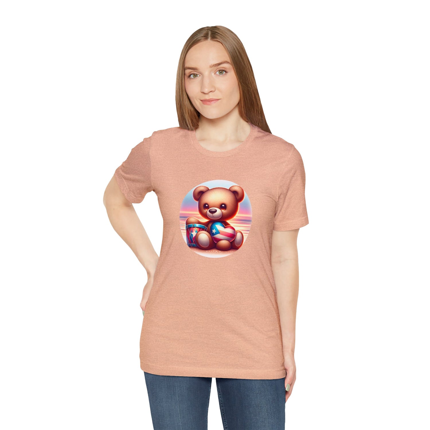 Sunset Teddy Love PR- Unisex Jersey Short Sleeve Tee