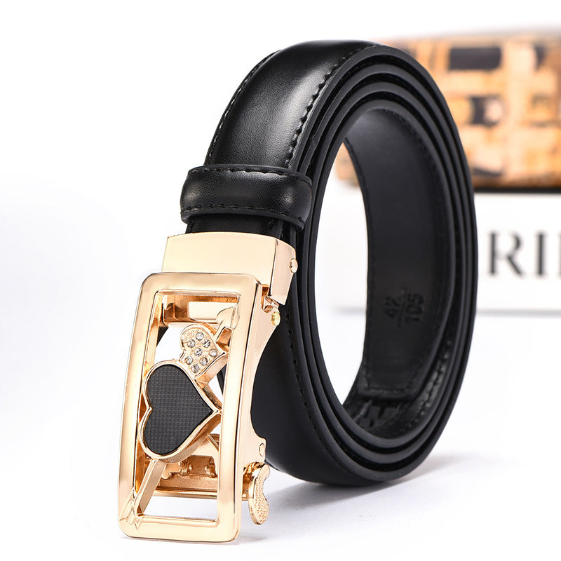 Casual All-Match Automatic Buckle Belt Women&