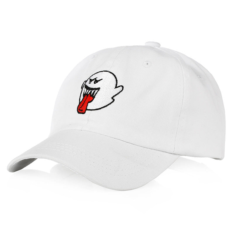 Compatible with Apple, Hip-hop Embroidered Crooked Eaves Grimace Peaked Cap