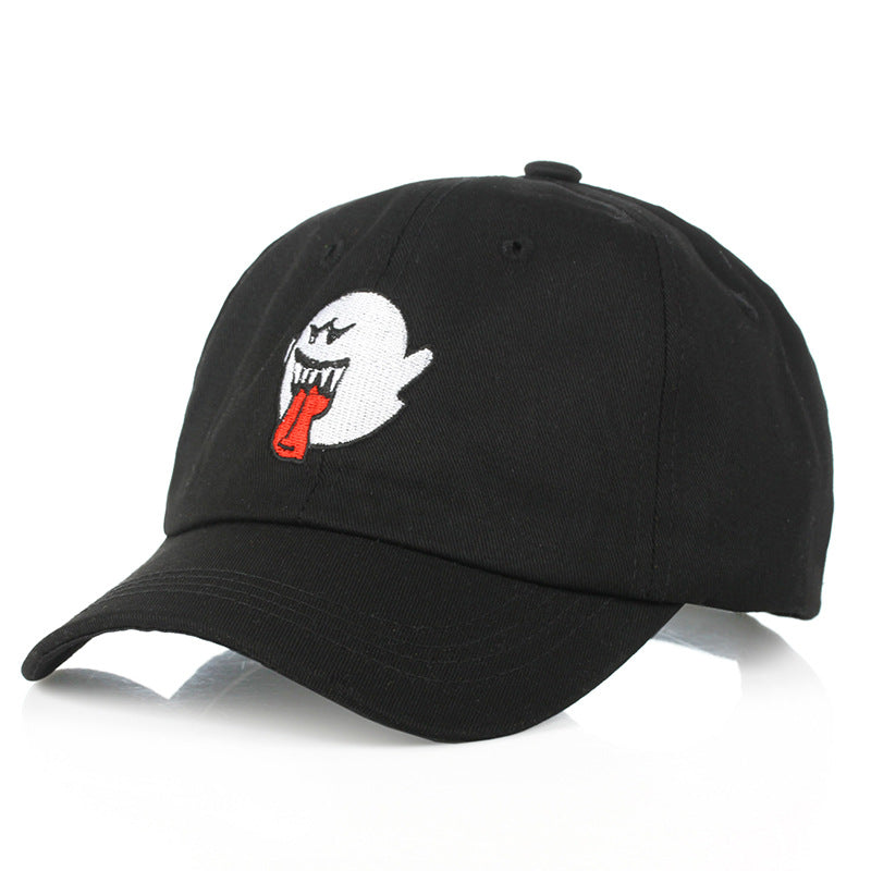 Compatible with Apple, Hip-hop Embroidered Crooked Eaves Grimace Peaked Cap