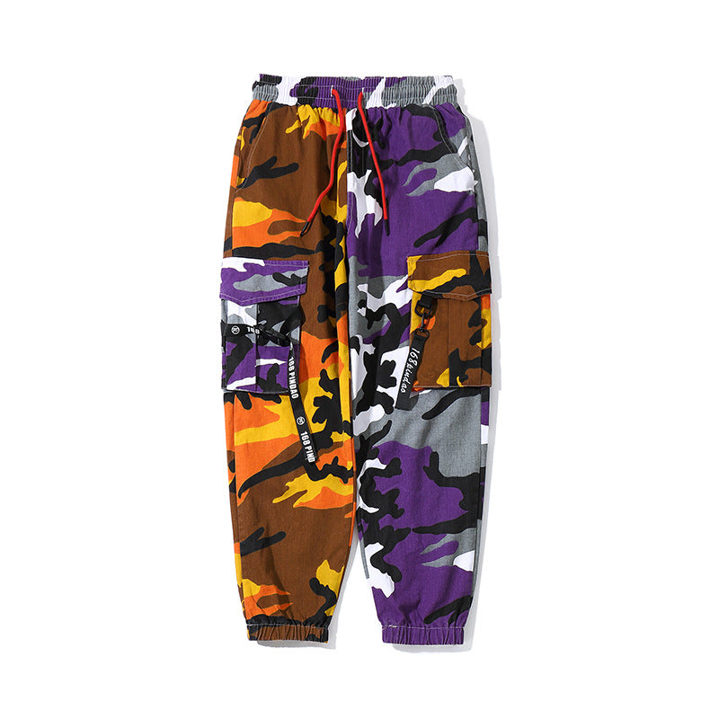 The New Harajuku Style Camouflage Multi-pocket Casual Hip-hop  Streamer All-match Beamed Trousers