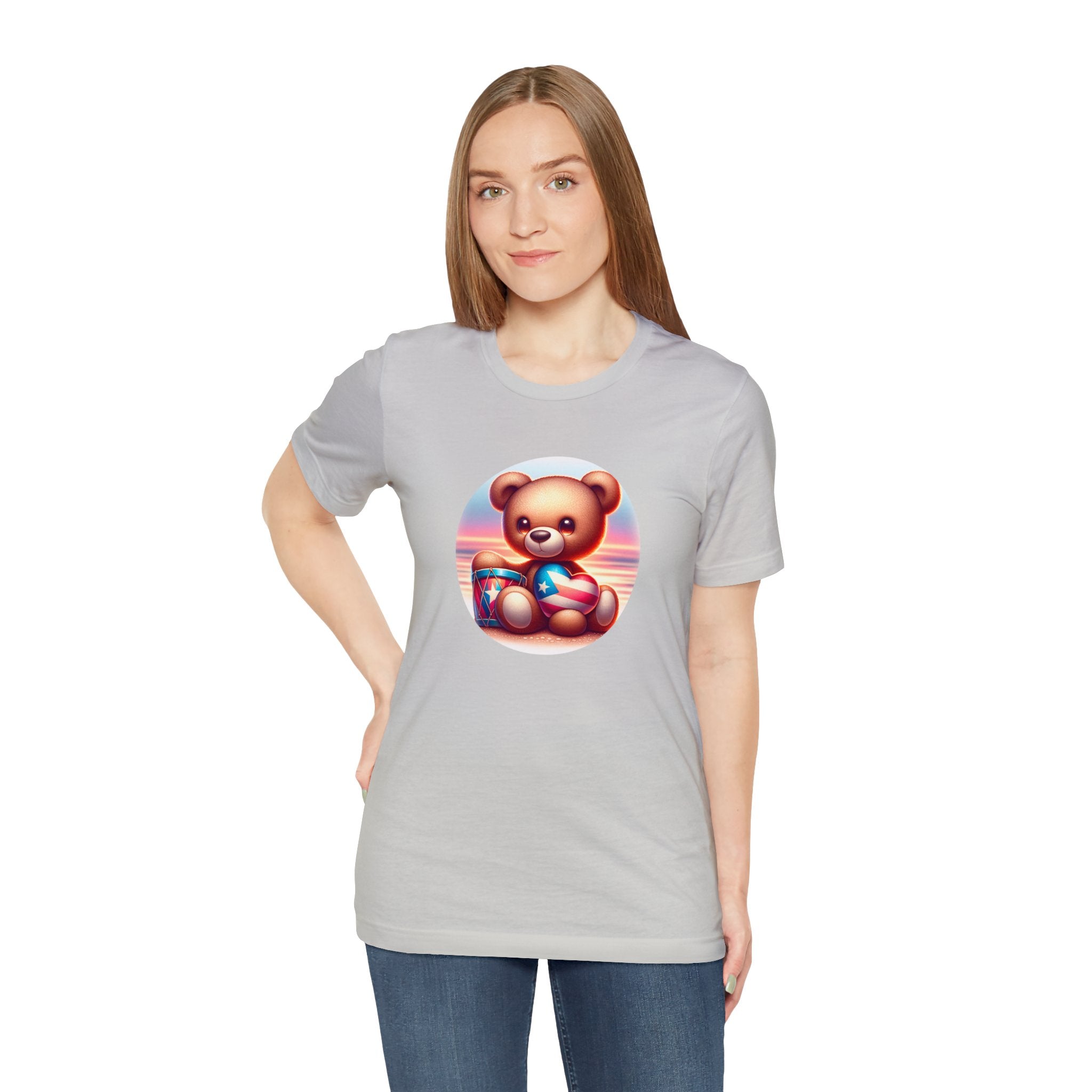 Sunset Teddy Love PR- Unisex Jersey Short Sleeve Tee