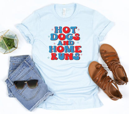Hot Dogs and Home Runs Crew Softstyle Tee