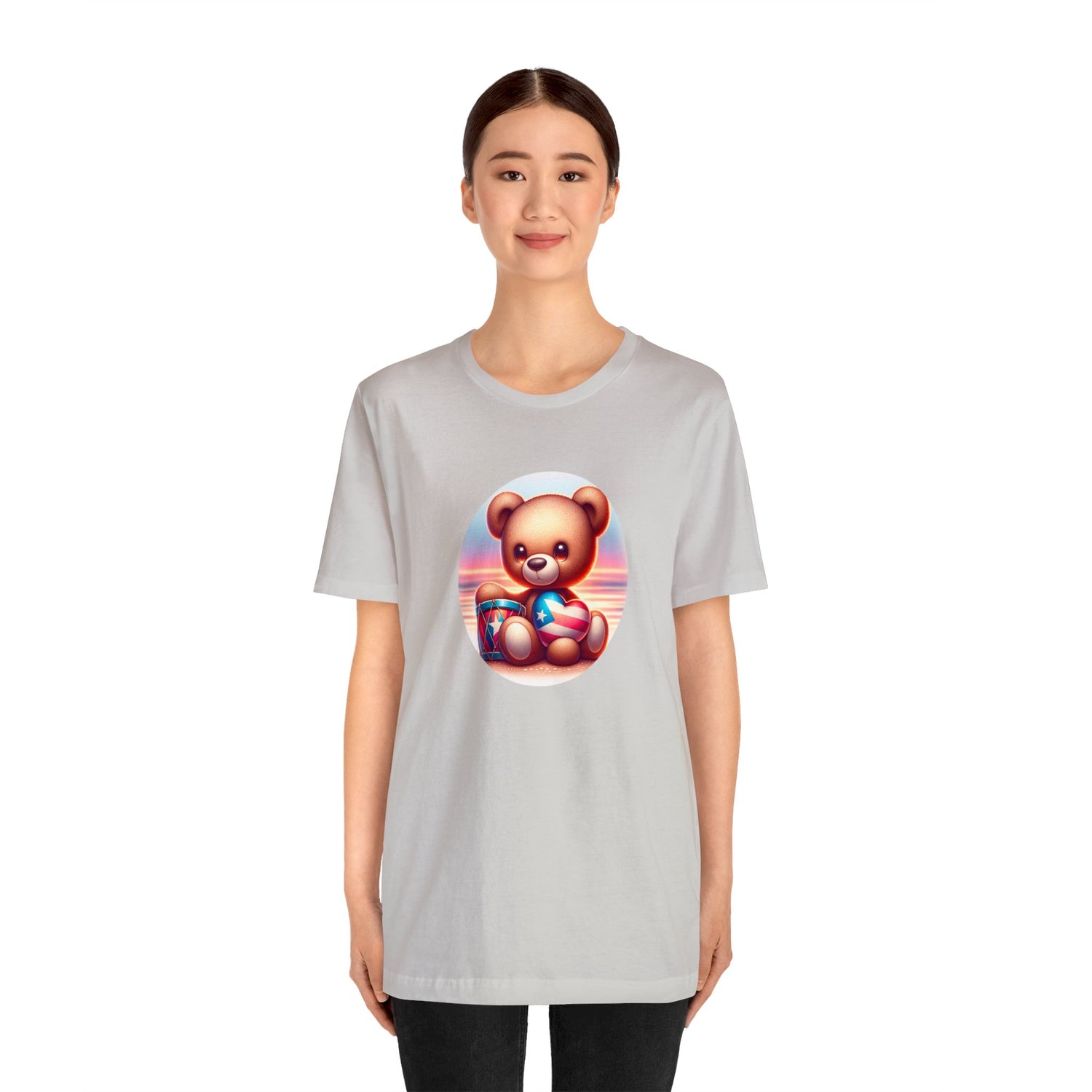 Sunset Teddy Love PR- Unisex Jersey Short Sleeve Tee