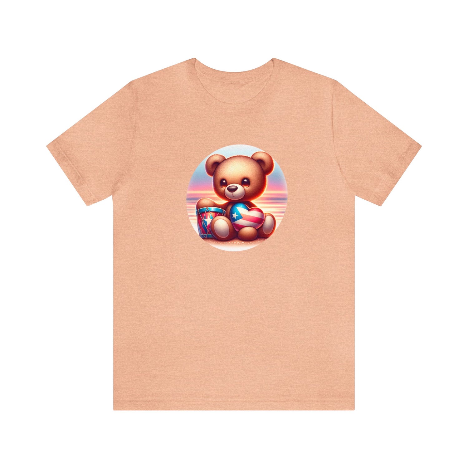Sunset Teddy Love PR- Unisex Jersey Short Sleeve Tee
