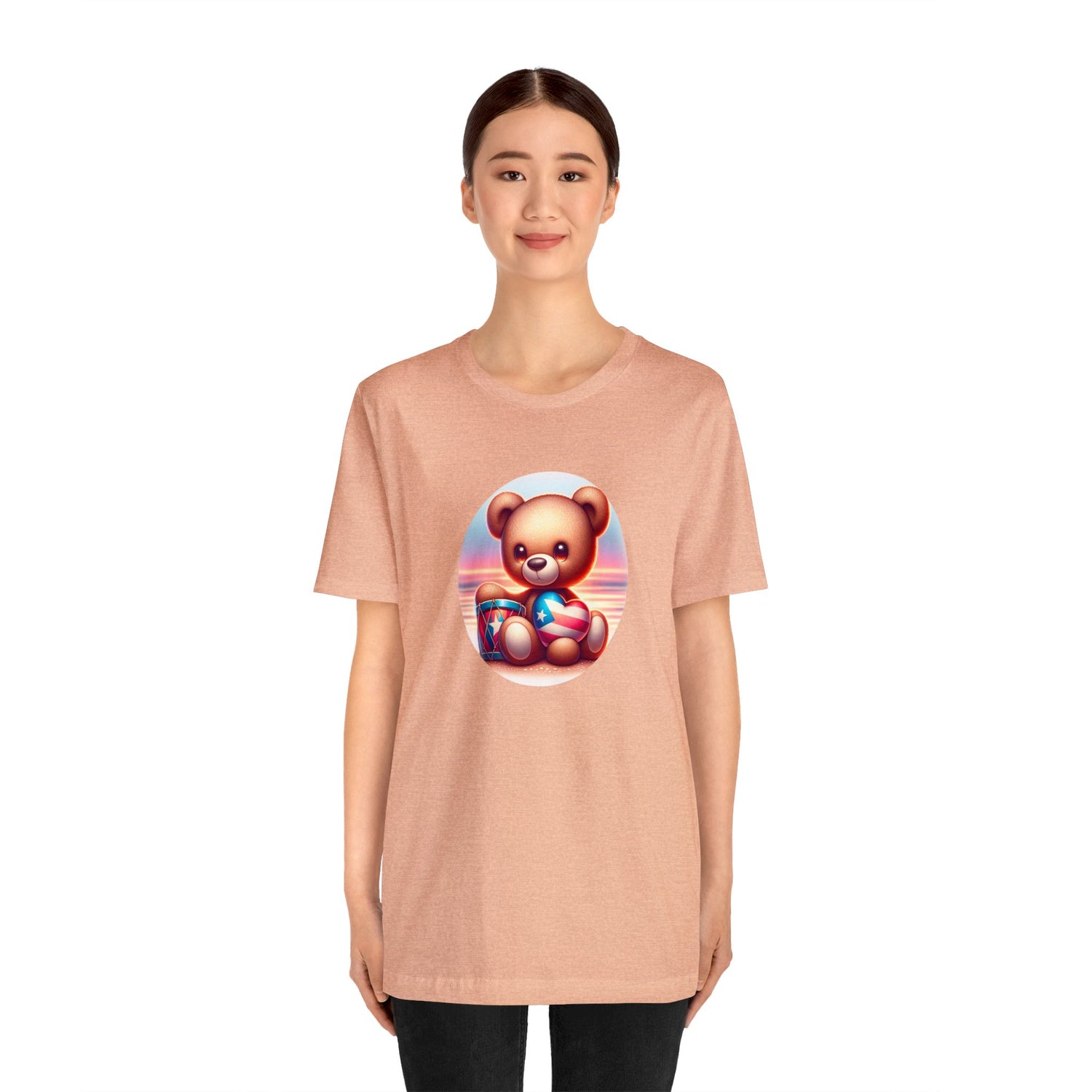 Sunset Teddy Love PR- Unisex Jersey Short Sleeve Tee