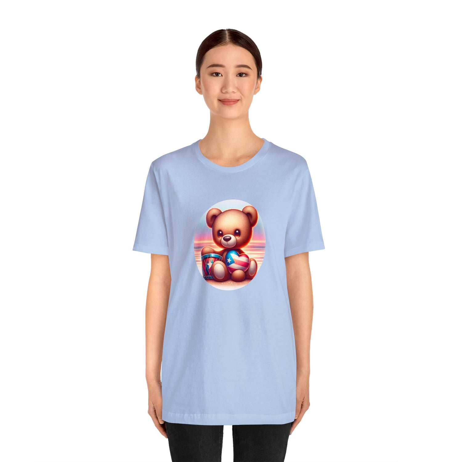 Sunset Teddy Love PR- Unisex Jersey Short Sleeve Tee