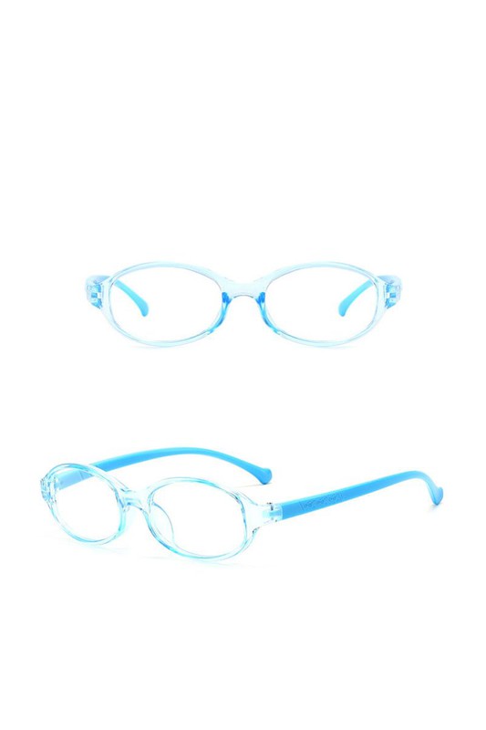 Kids Oval Slim Round Blue Light Blocker Glasses