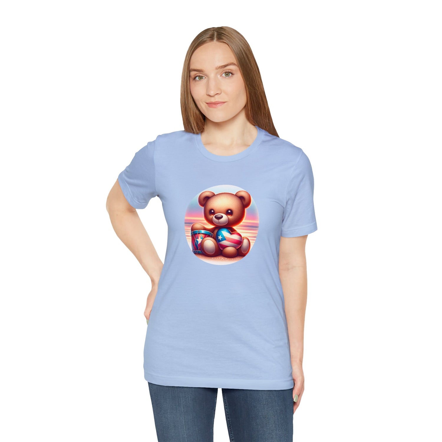 Sunset Teddy Love PR- Unisex Jersey Short Sleeve Tee