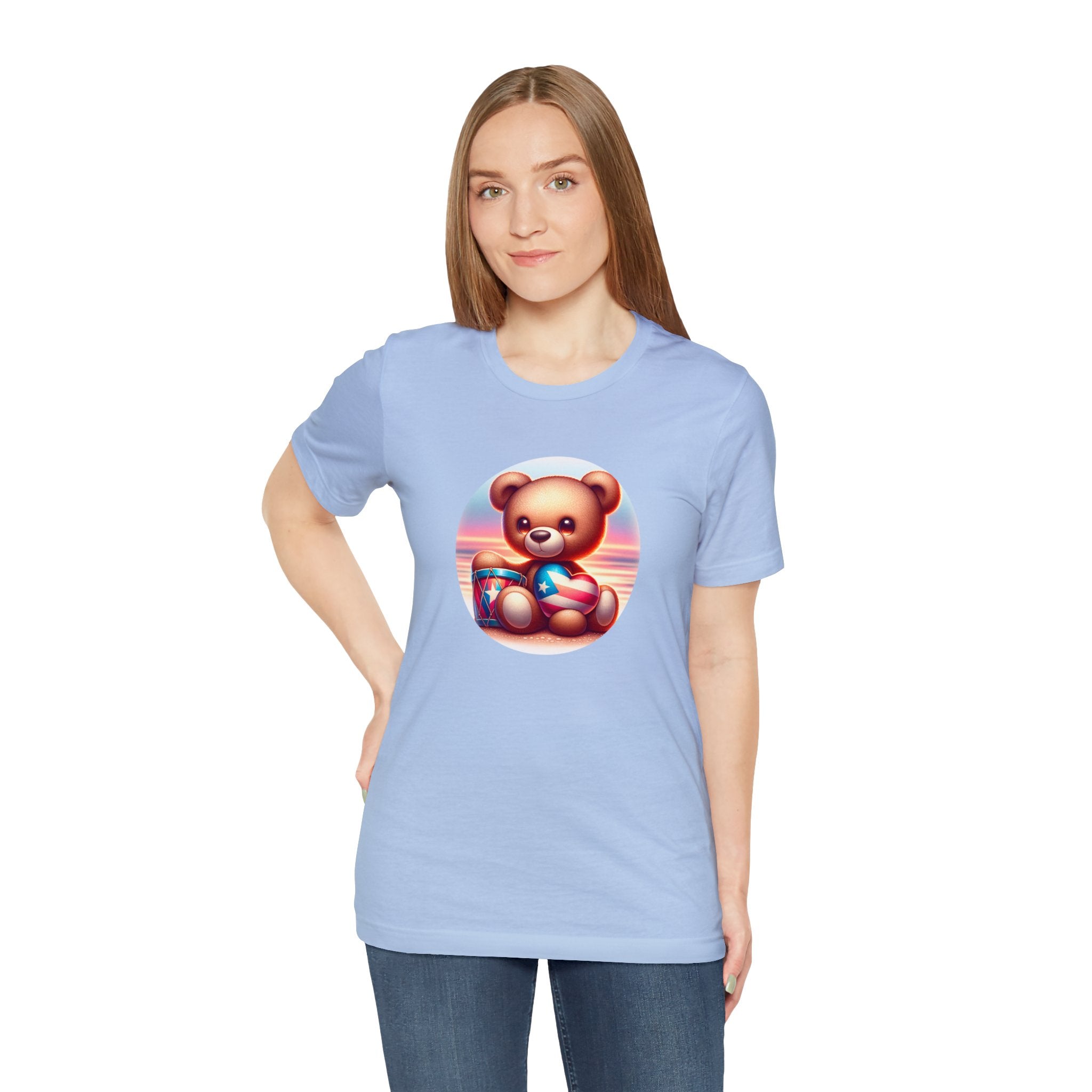 Sunset Teddy Love PR- Unisex Jersey Short Sleeve Tee