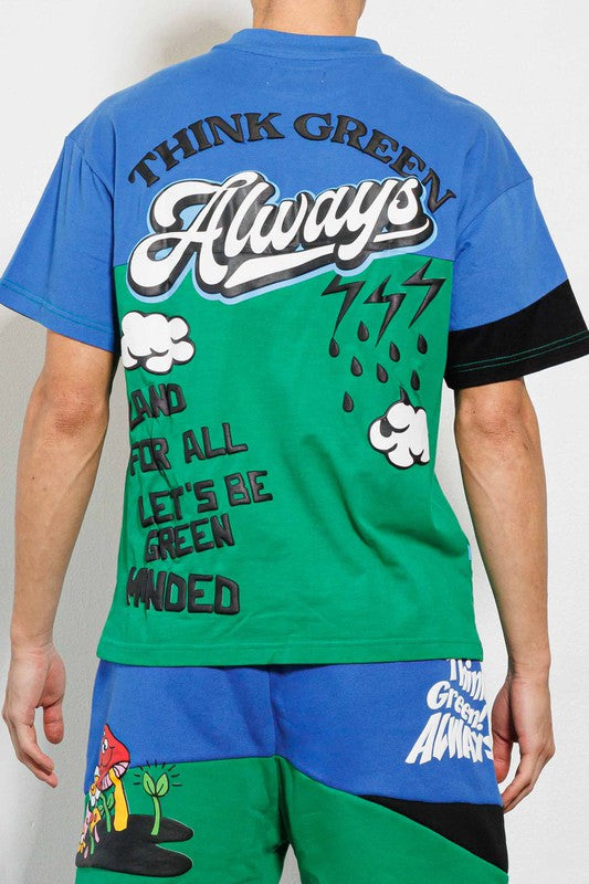 Think Green Cut &amp; Sew Graphic Tee