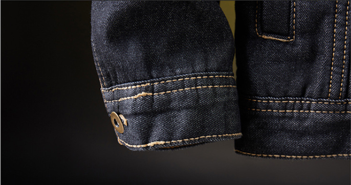 Plus velvet denim jacket