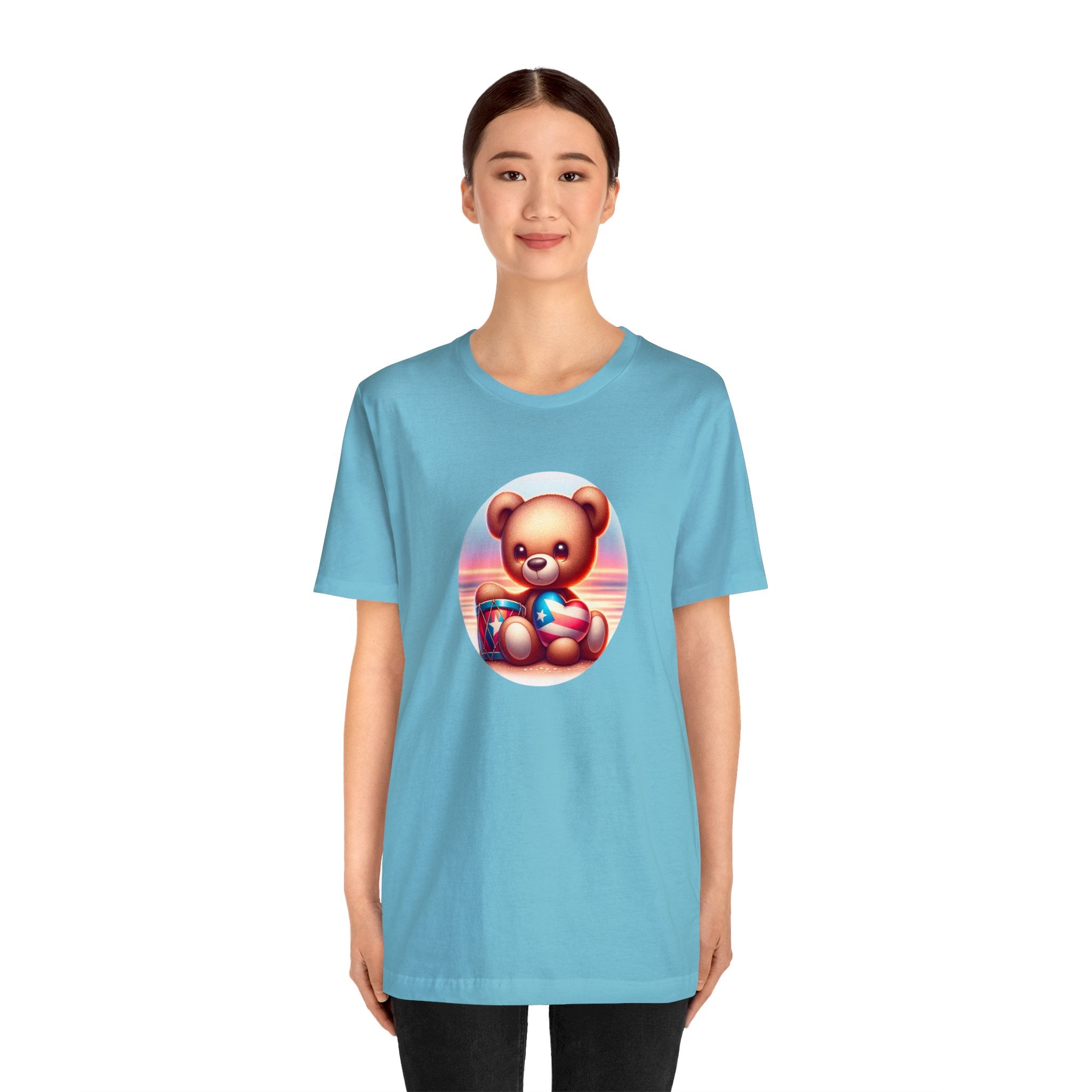 Sunset Teddy Love PR- Unisex Jersey Short Sleeve Tee