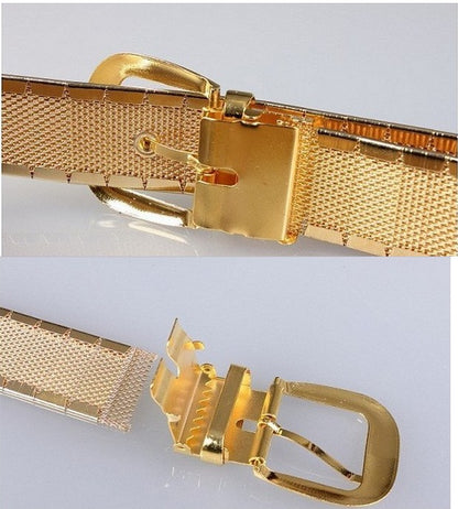 Gold Silver &amp; Black Shiny Belts