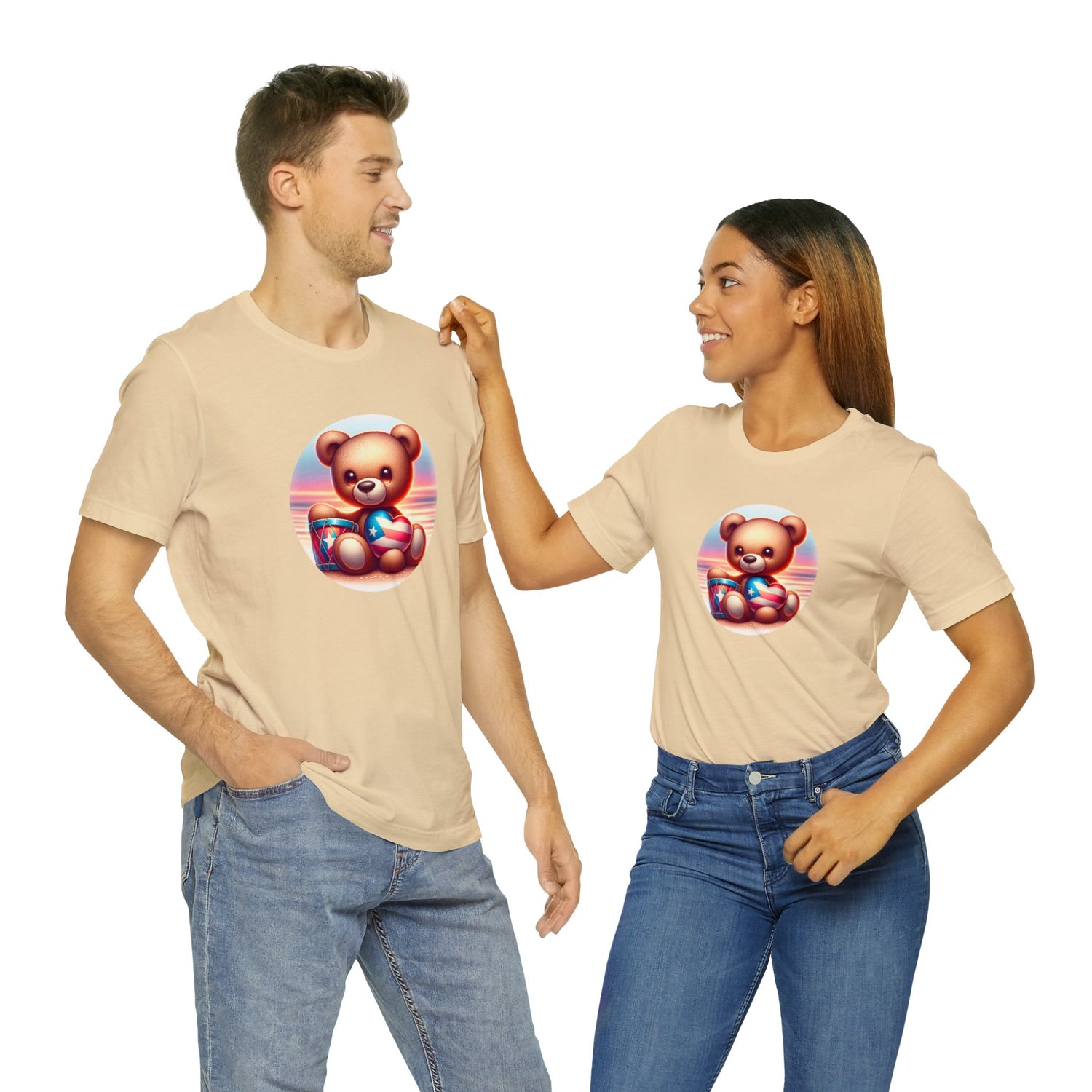 Sunset Teddy Love PR- Unisex Jersey Short Sleeve Tee