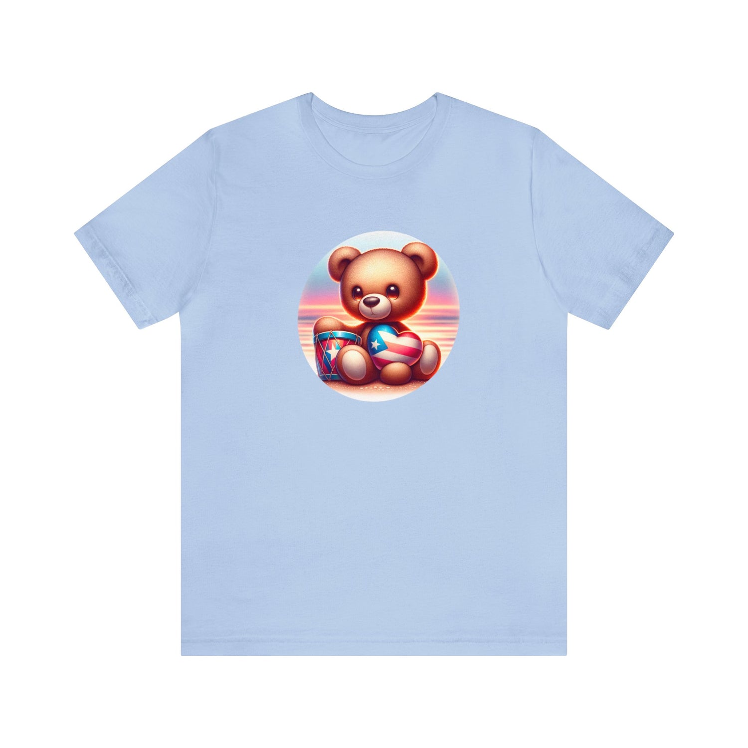 Sunset Teddy Love PR- Unisex Jersey Short Sleeve Tee