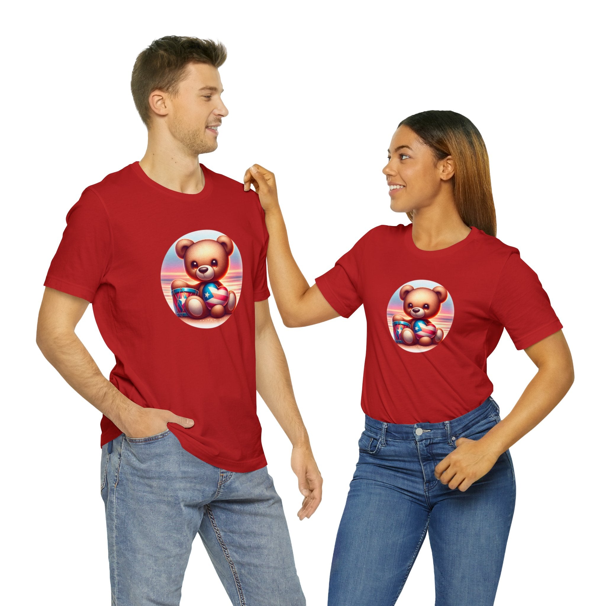 Sunset Teddy Love PR- Unisex Jersey Short Sleeve Tee