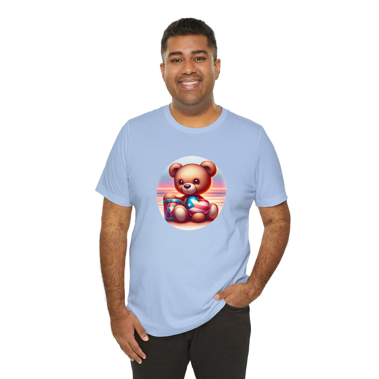 Sunset Teddy Love PR- Unisex Jersey Short Sleeve Tee
