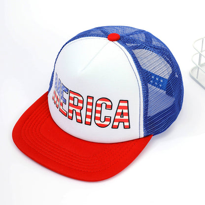 Breathable Mesh Brim Hat Male Baseball Cap Summer Mesh Peaked Cap Hip-hop Street Letters Embroidery
