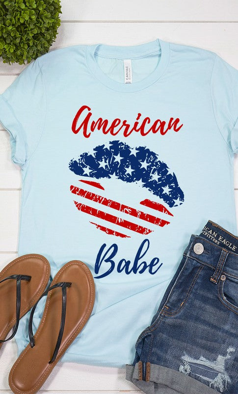 American Babe Lips Plus Size Graphic Tee