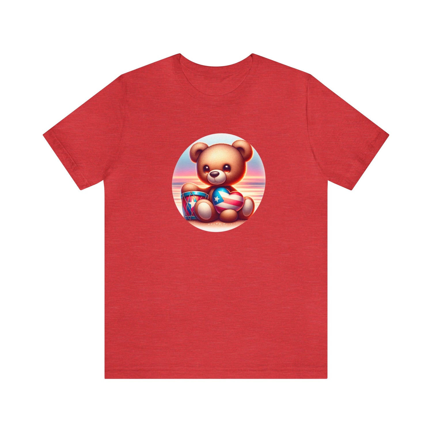 Sunset Teddy Love PR- Unisex Jersey Short Sleeve Tee