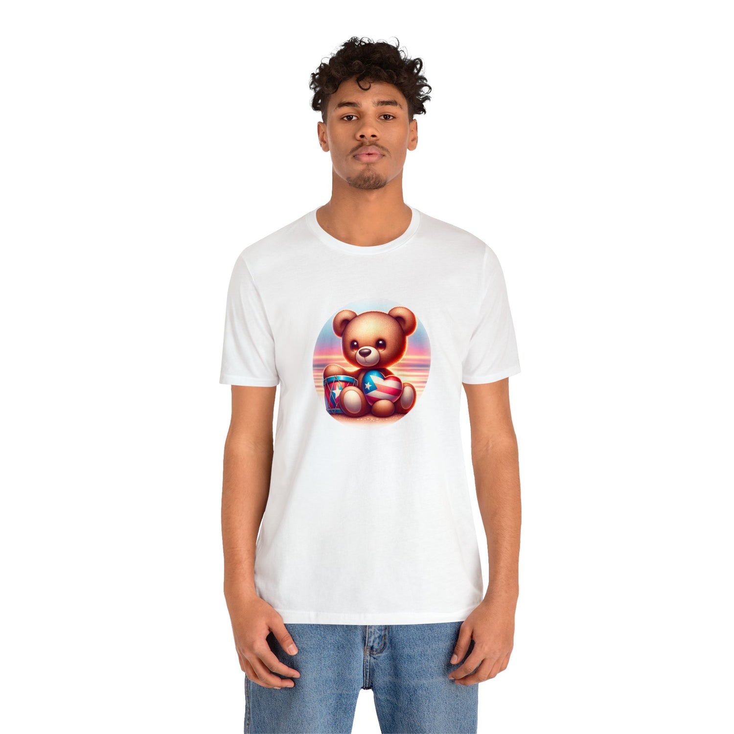 Sunset Teddy Love PR- Unisex Jersey Short Sleeve Tee