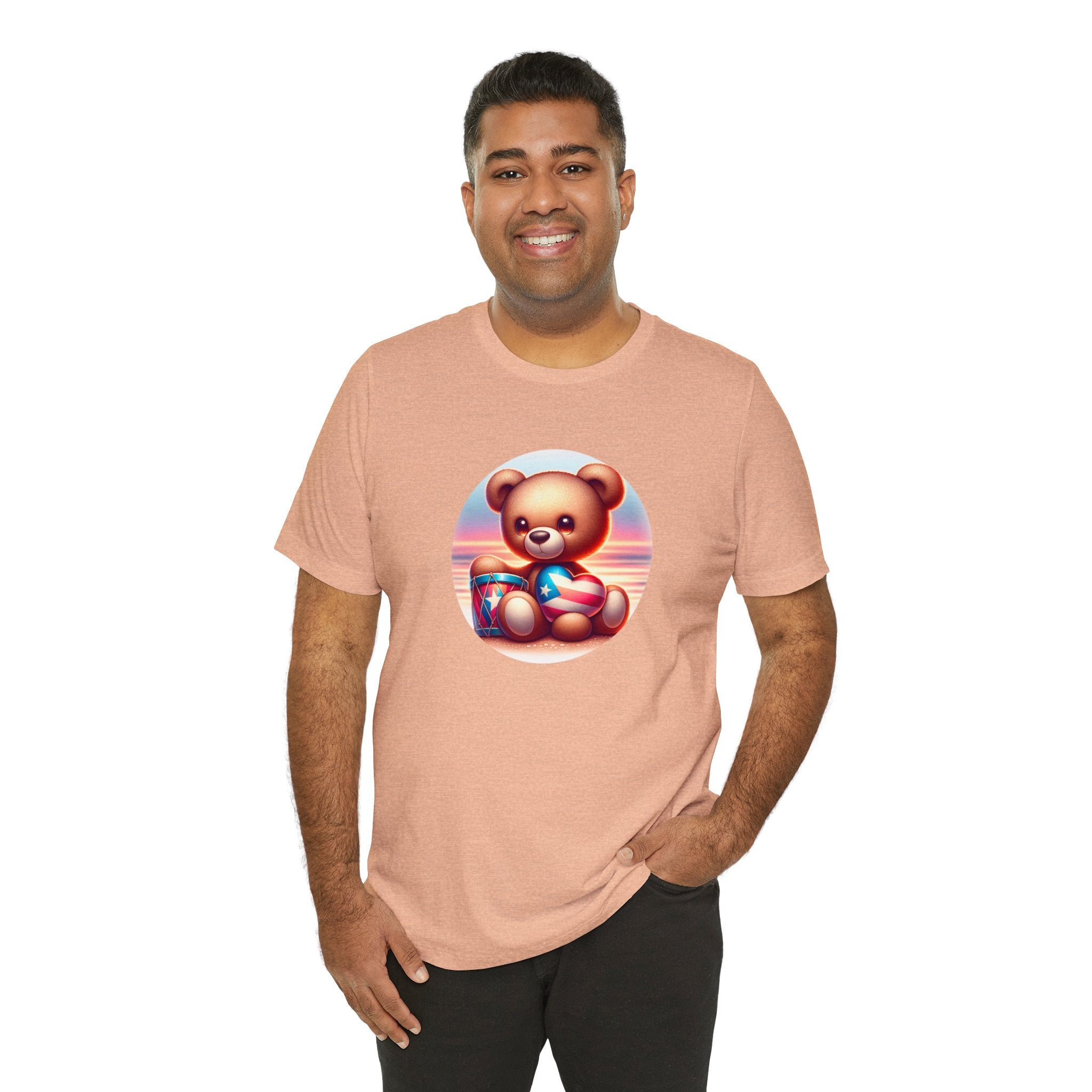 Sunset Teddy Love PR- Unisex Jersey Short Sleeve Tee