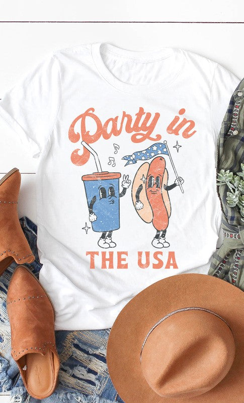 Vintage Party in USA Plus Size Graphic Tee