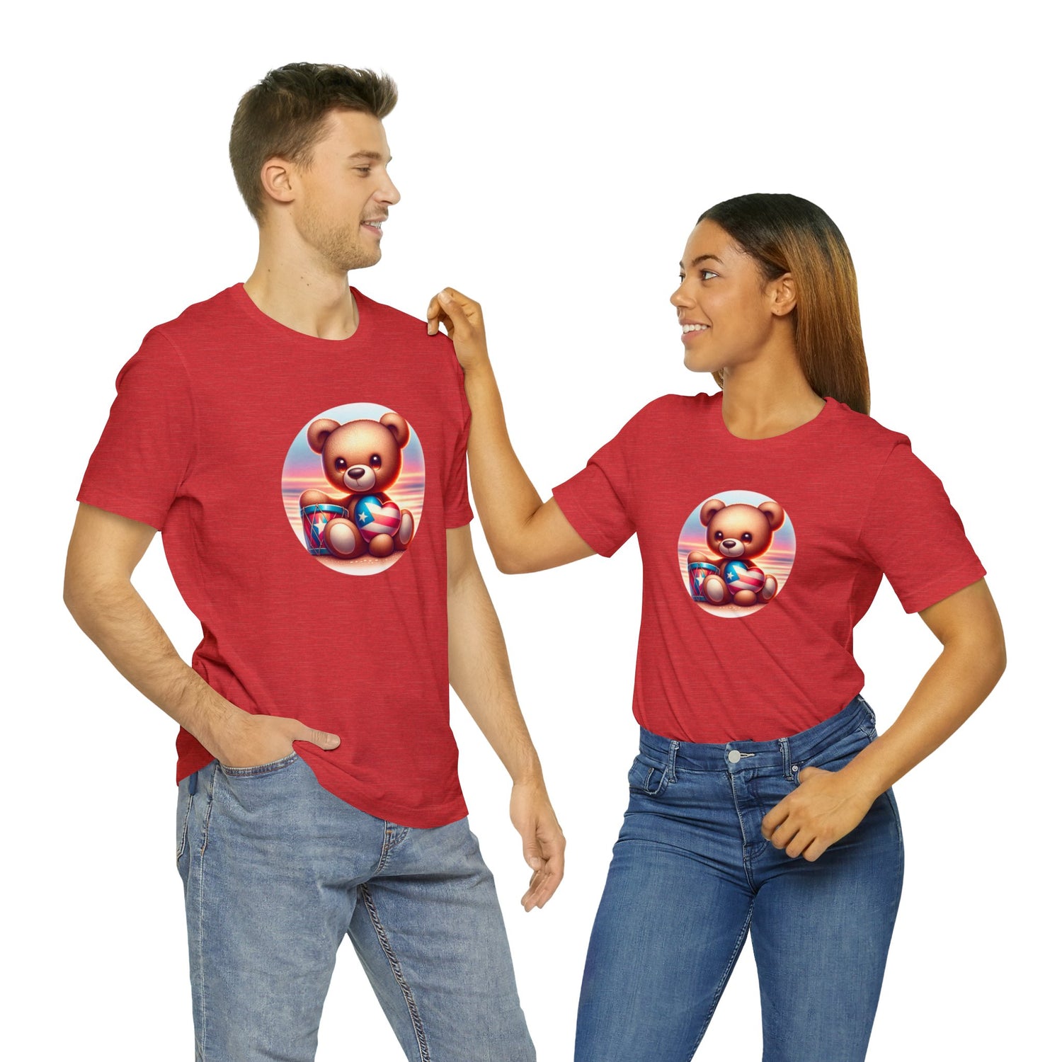 Sunset Teddy Love PR- Unisex Jersey Short Sleeve Tee