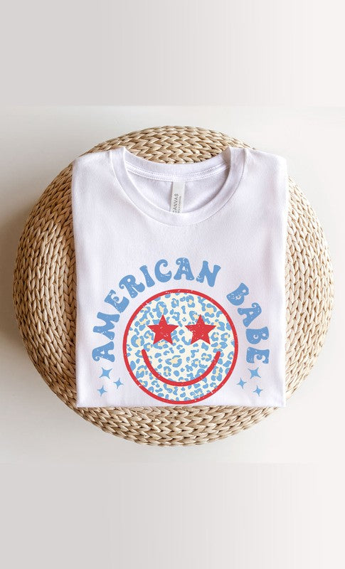 American Babe Smiley PLUS SIZE Graphic Tee