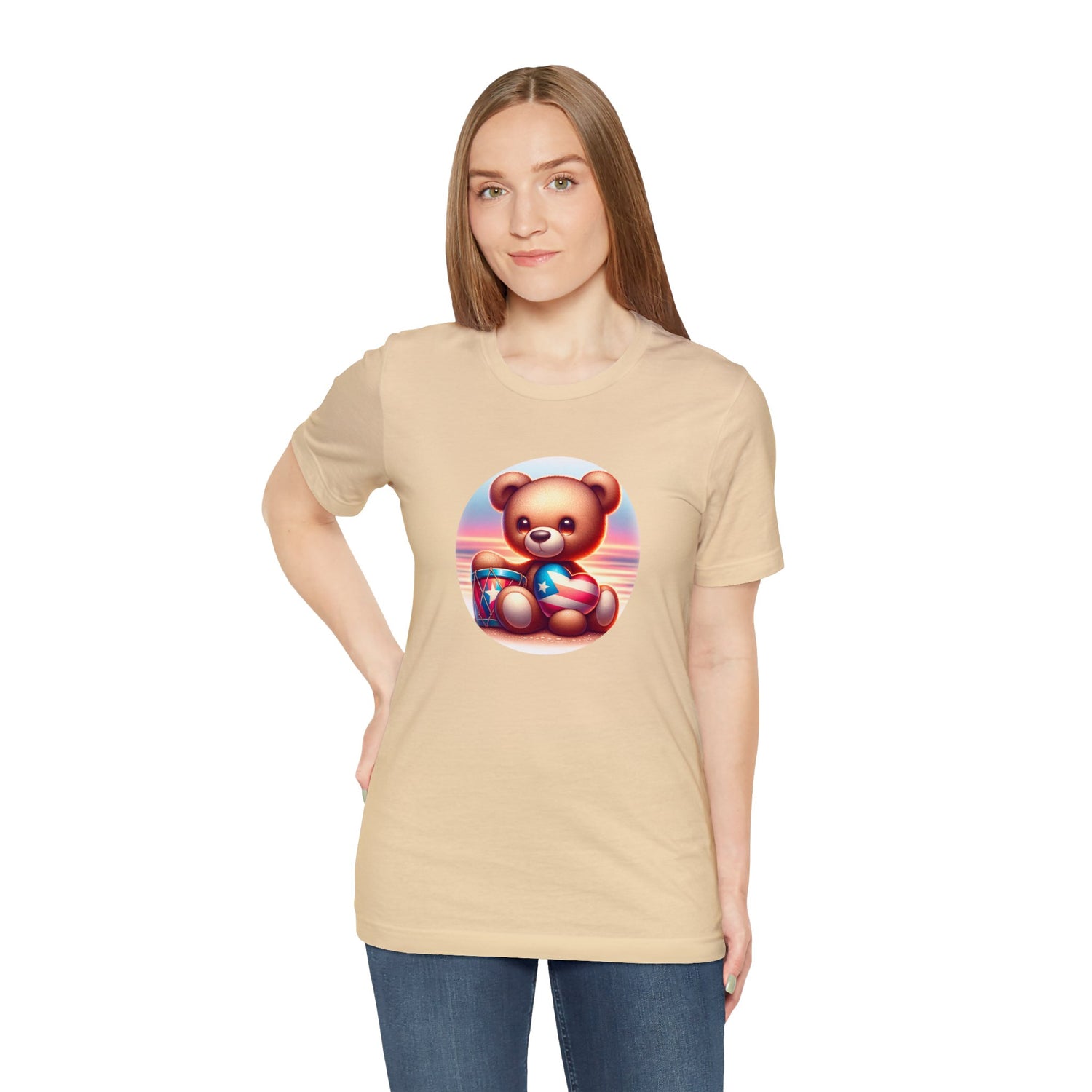 Sunset Teddy Love PR- Unisex Jersey Short Sleeve Tee