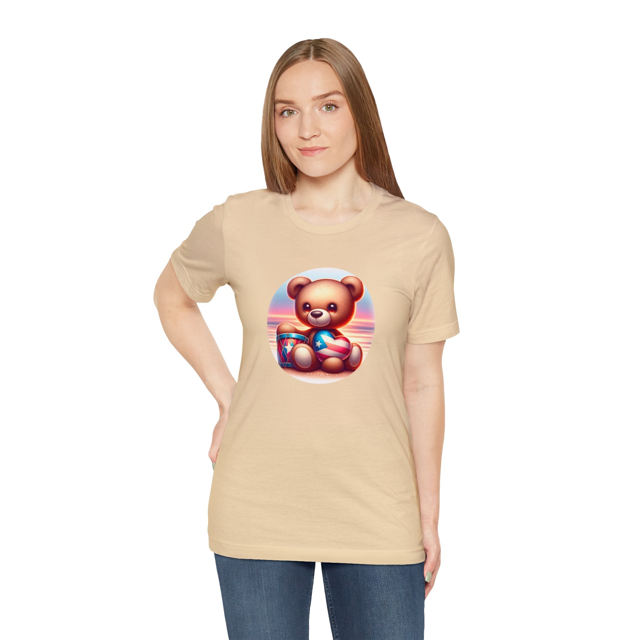Sunset Teddy Love PR- Unisex Jersey Short Sleeve Tee