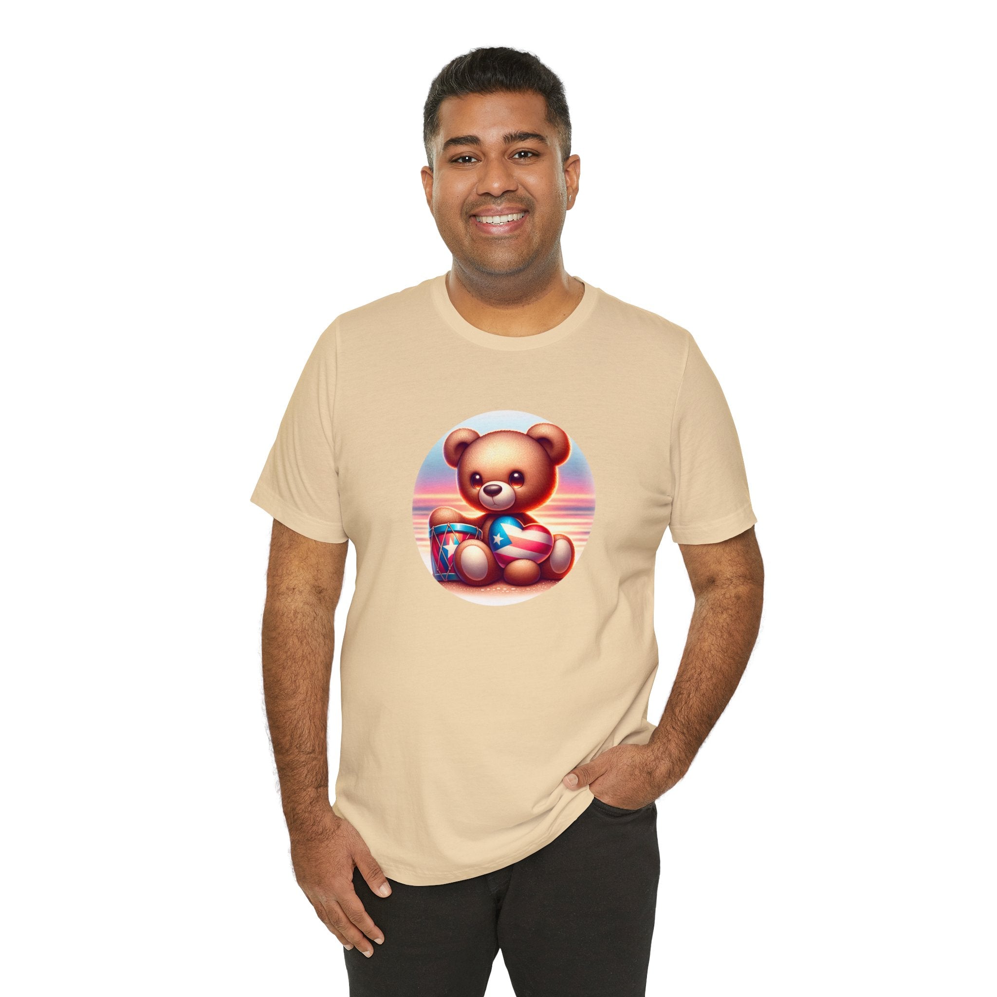 Sunset Teddy Love PR- Unisex Jersey Short Sleeve Tee