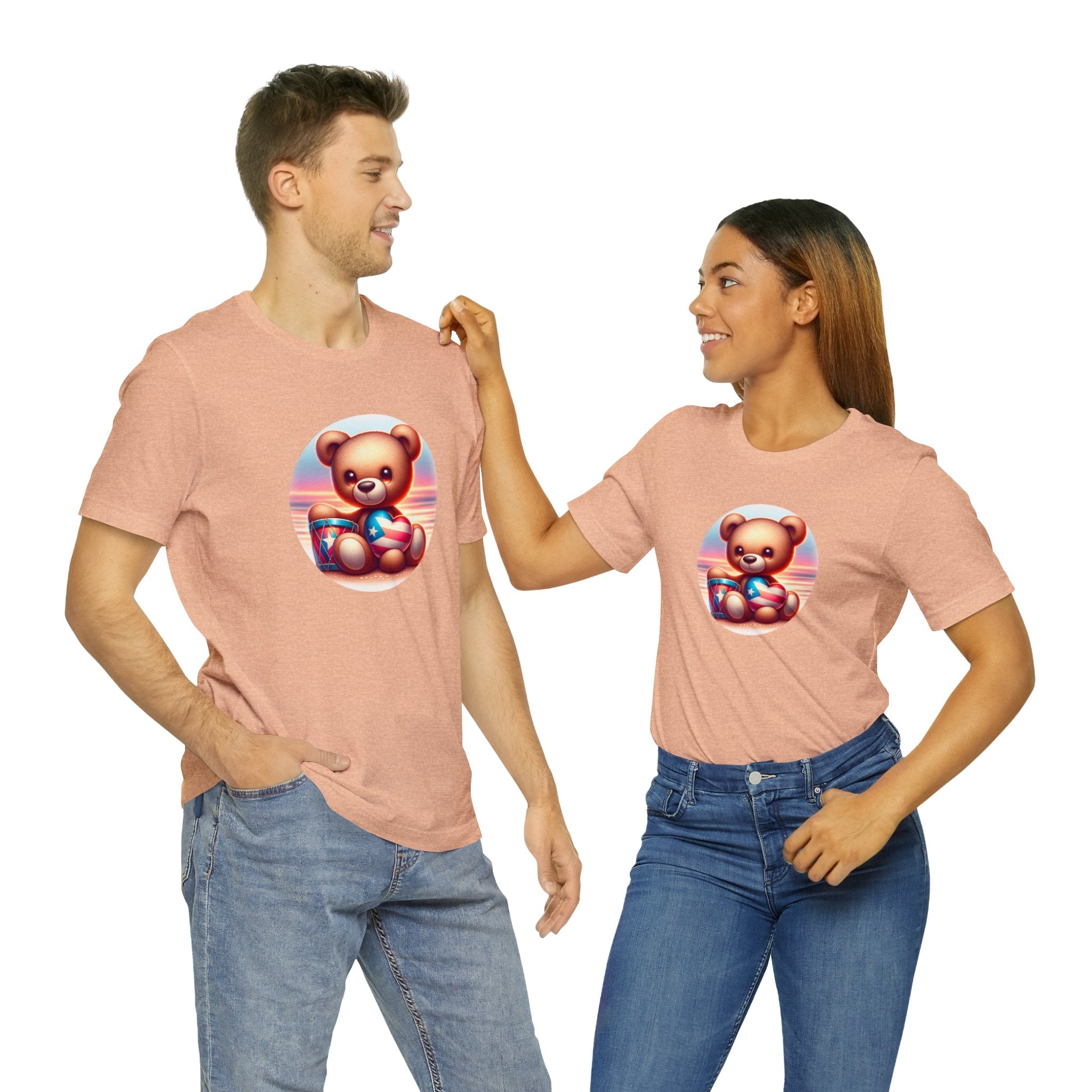 Sunset Teddy Love PR- Unisex Jersey Short Sleeve Tee