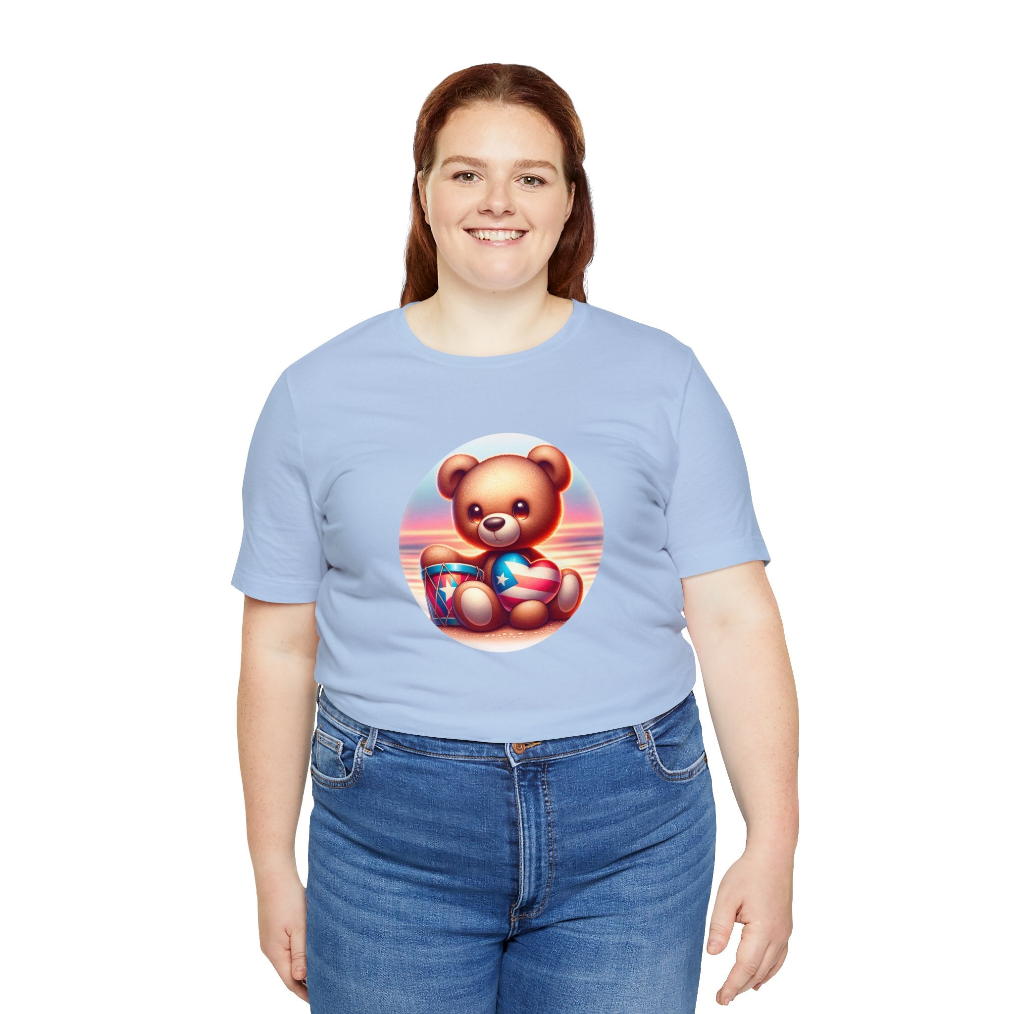 Sunset Teddy Love PR- Unisex Jersey Short Sleeve Tee